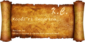 Kozári Cezarina névjegykártya